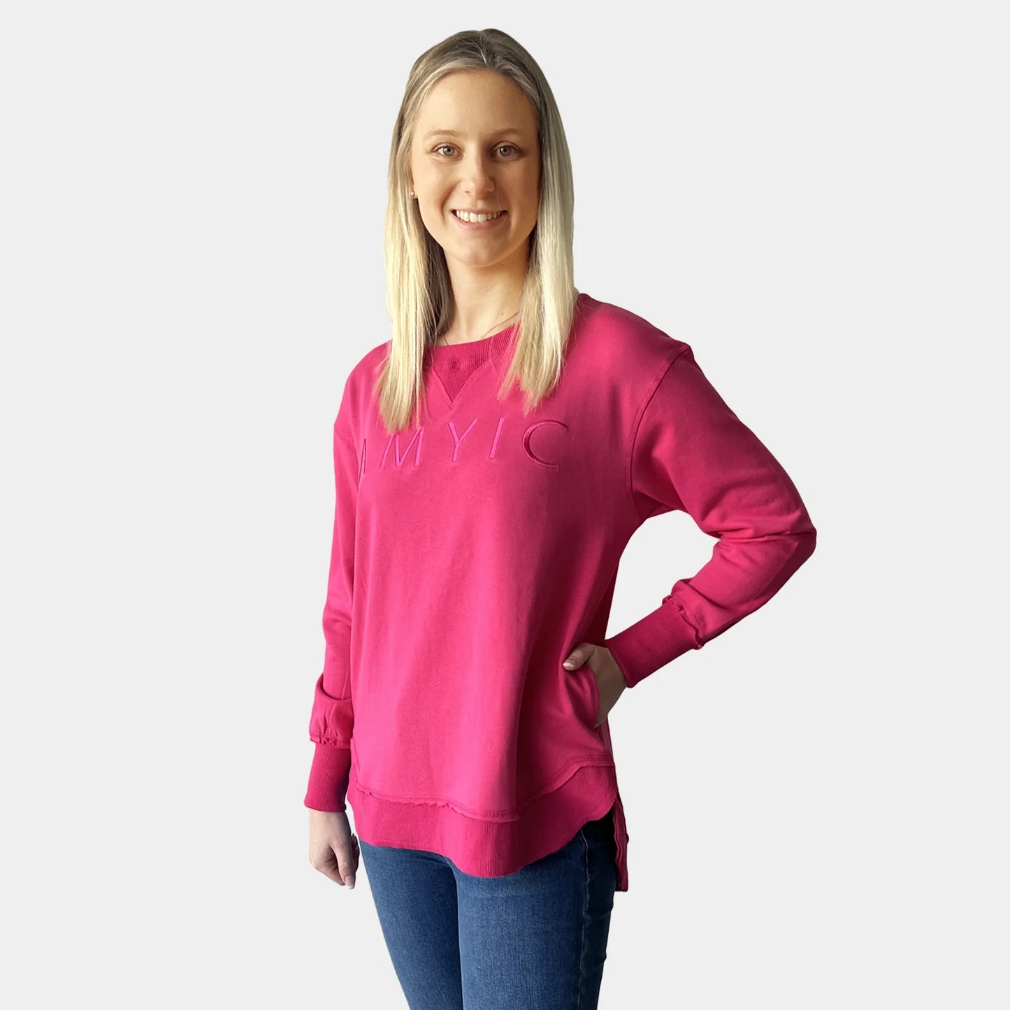 AMYIC SWEATER HOT PINK