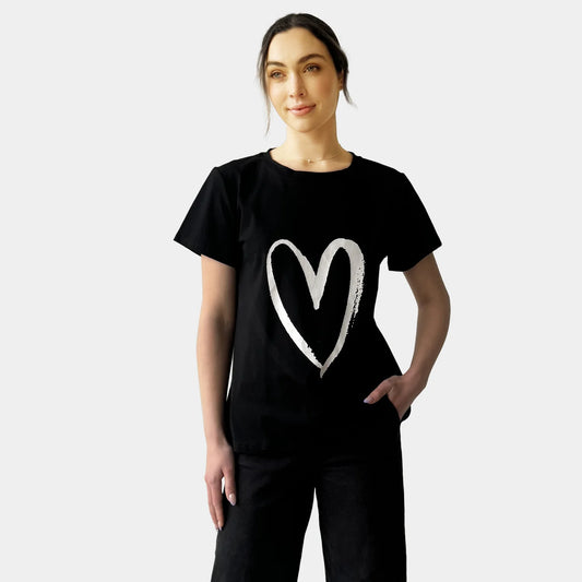 BLACK HEART TEE