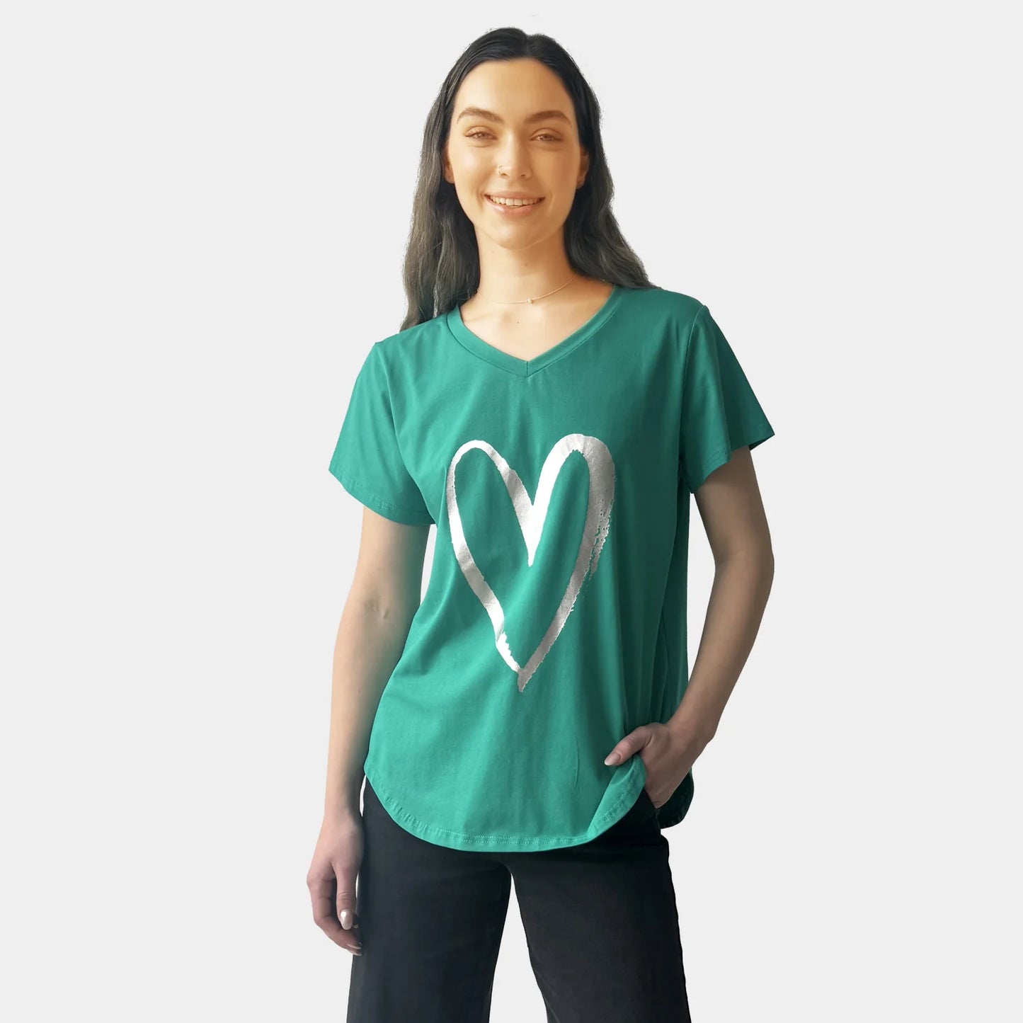 FOIL HEART TEE