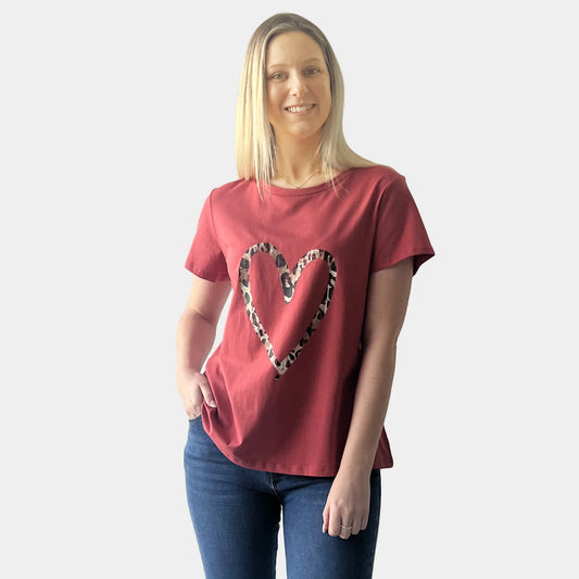 LEOPARD HEART TEE