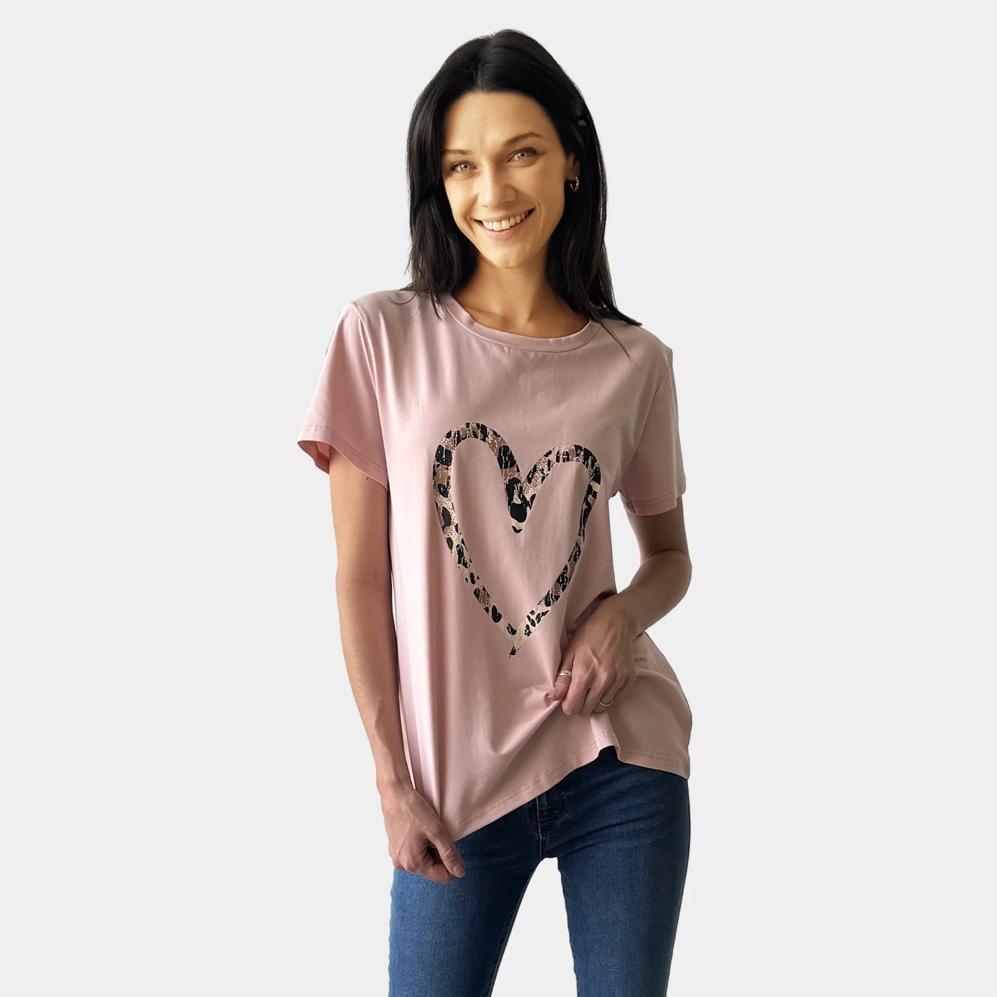 BLUSH ANIMIL HEART TEE