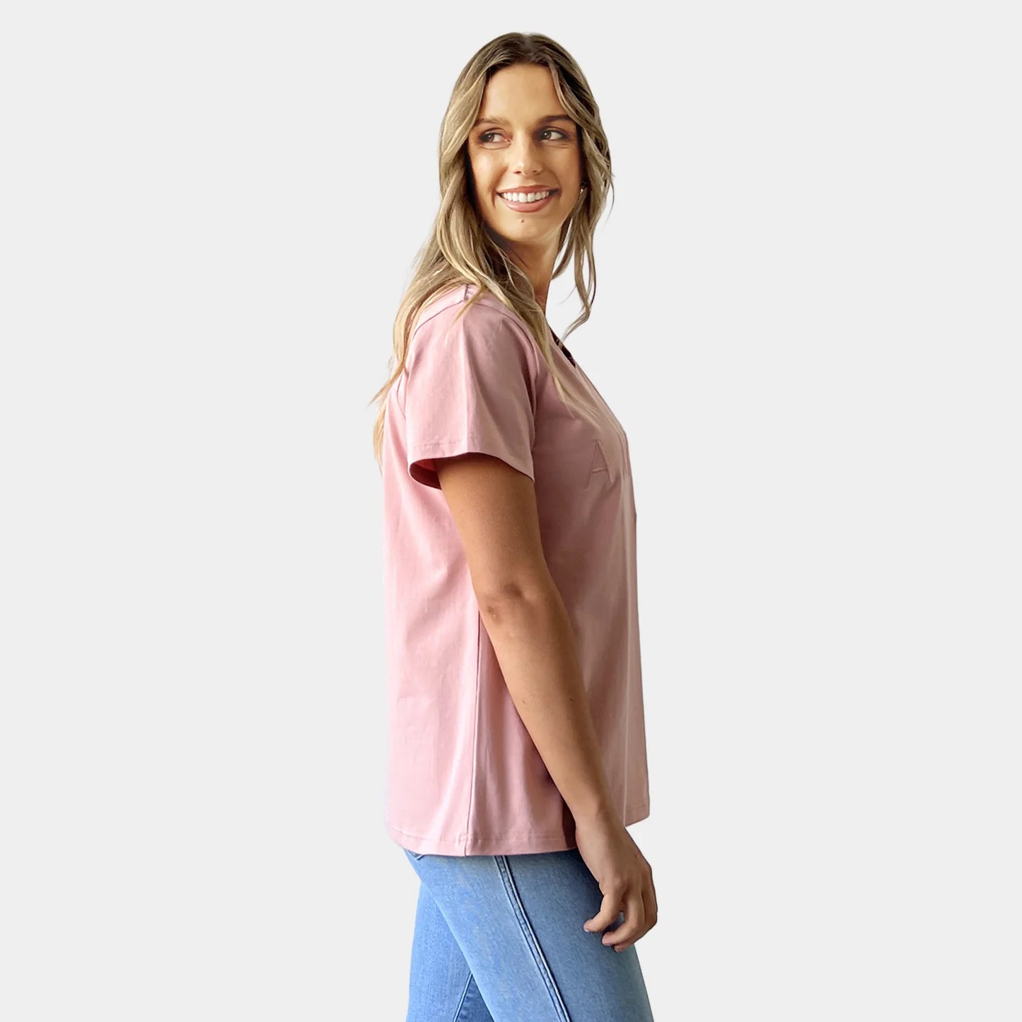 BLUSH V-NECK TEE