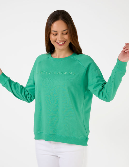 STELLA + GEMMA CLASSIC LOGO SWEATER MINT