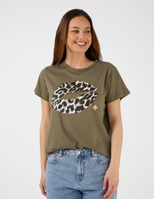 KHAKI LEOPARD LIPS