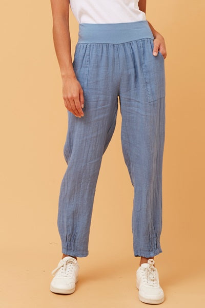 RILEY LINEN PANT DENIM