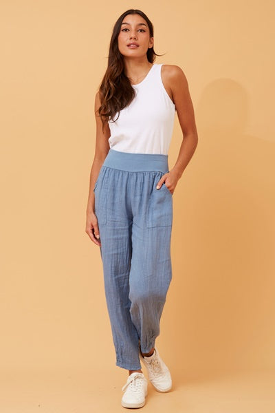 RILEY LINEN PANT DENIM