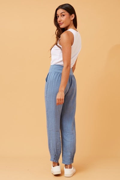 RILEY LINEN PANT DENIM