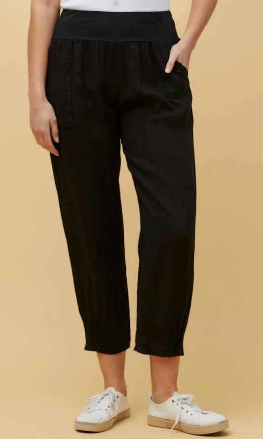 RILEY LINEN PANT BLACK