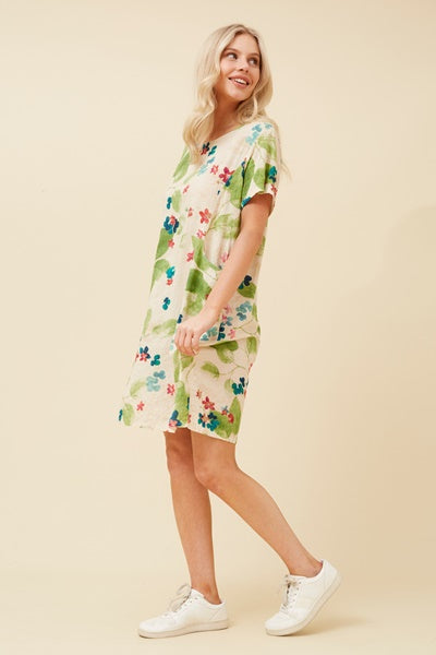 FLORAL PRINT SHIFT DRESS