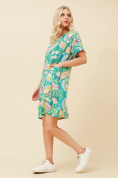 VINE PAISLEY DRESS